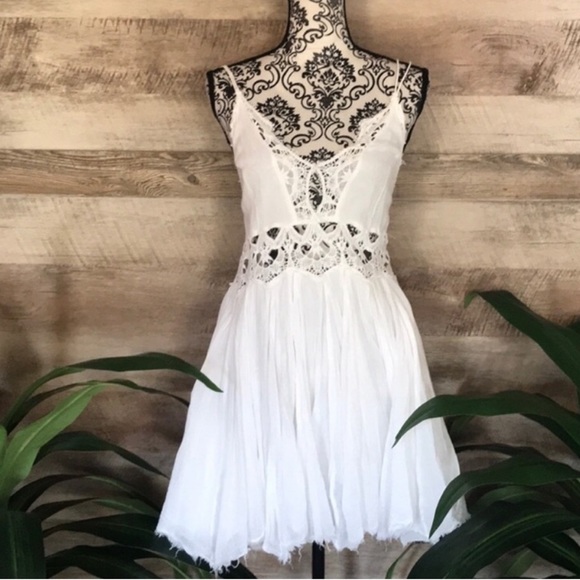 Free People Dresses & Skirts - ⭐️SOLD⭐️Free People Lace Cutout Illektra Dress